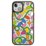 Festive Lights Pattern Black Impact Phone Case for iPhone 13, iPhone 14, iPhone 15