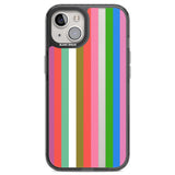 Vibrant Stripes Black Impact Phone Case for iPhone 13, iPhone 14, iPhone 15