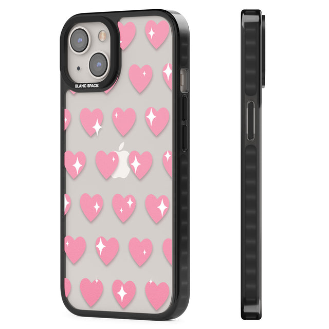 Sweet Hearts Black Impact Phone Case for iPhone 13, iPhone 14, iPhone 15