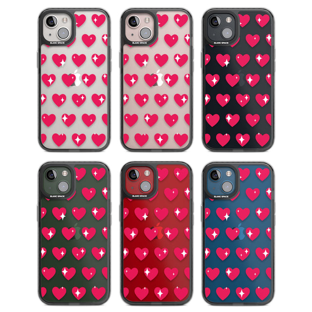 Sweet Hearts Black Impact Phone Case for iPhone 13, iPhone 14, iPhone 15