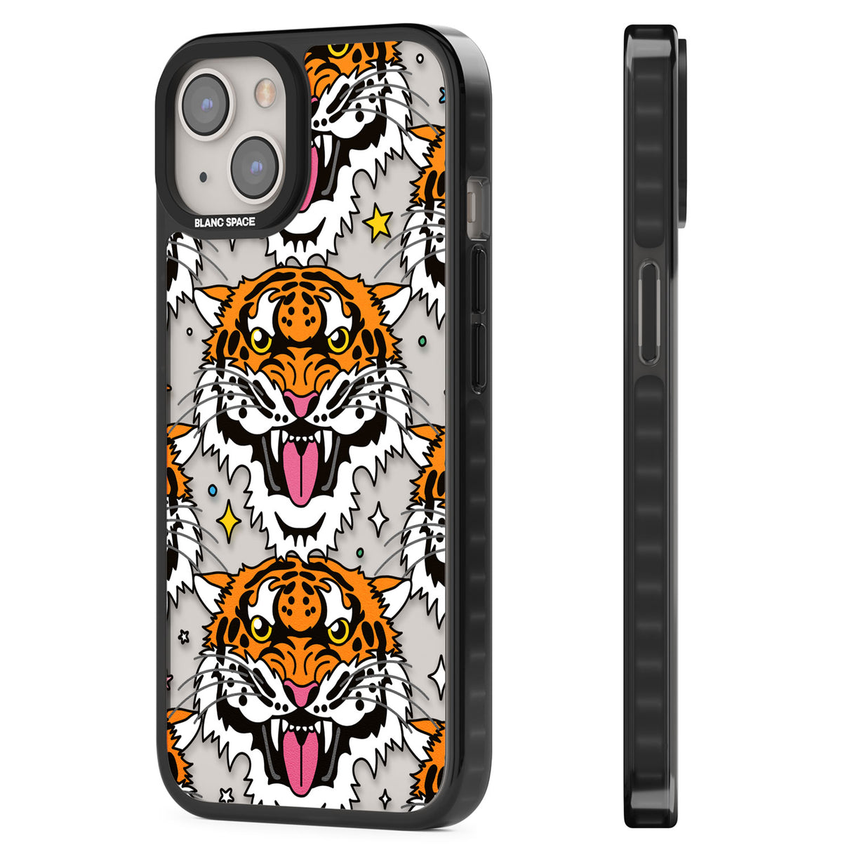 Fierce Jungle Tigers Black Impact Phone Case for iPhone 13, iPhone 14, iPhone 15