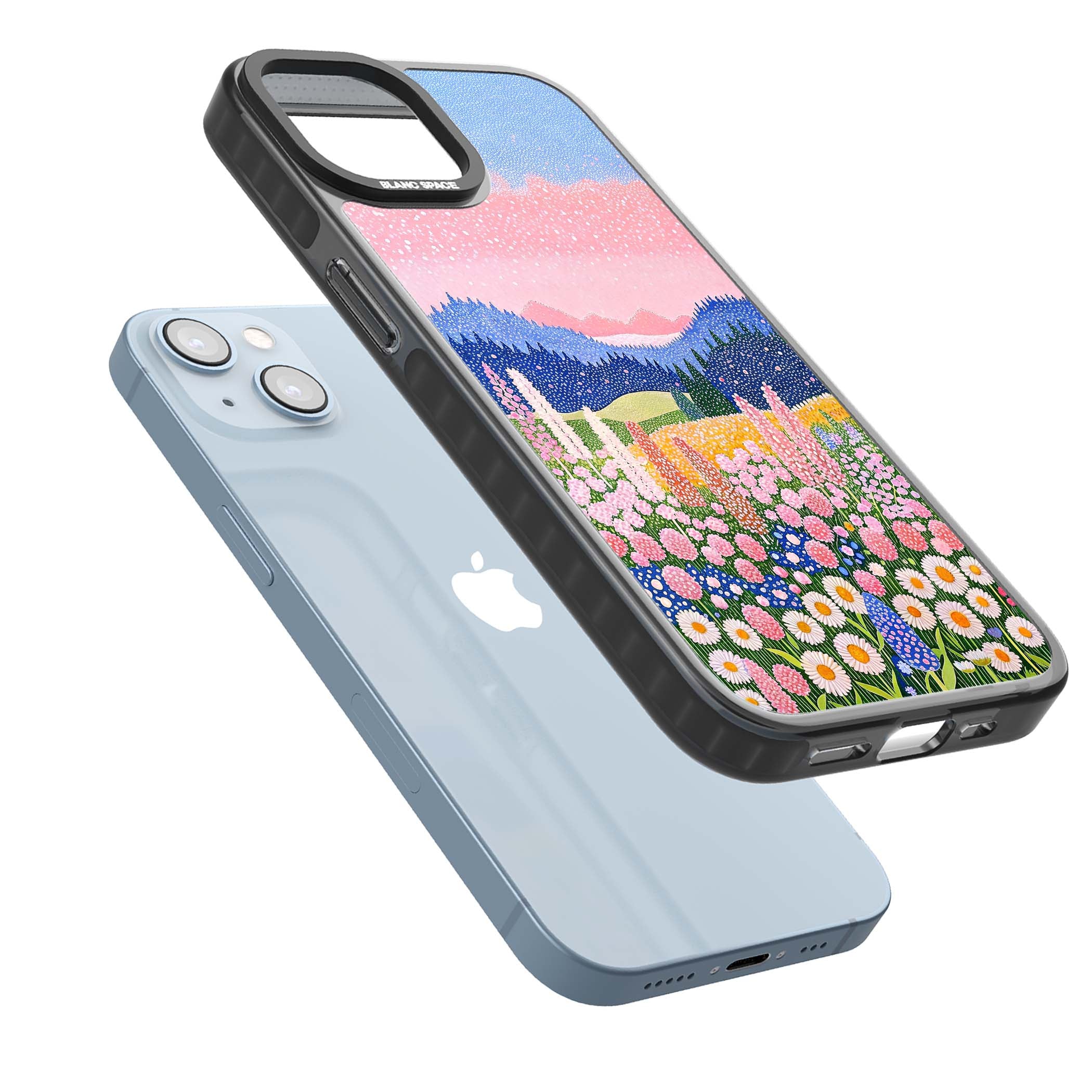 Valley Horizon cottagecore iPhone case | Black Impact case for iPhone 13, iPhone 14, iPhone 15