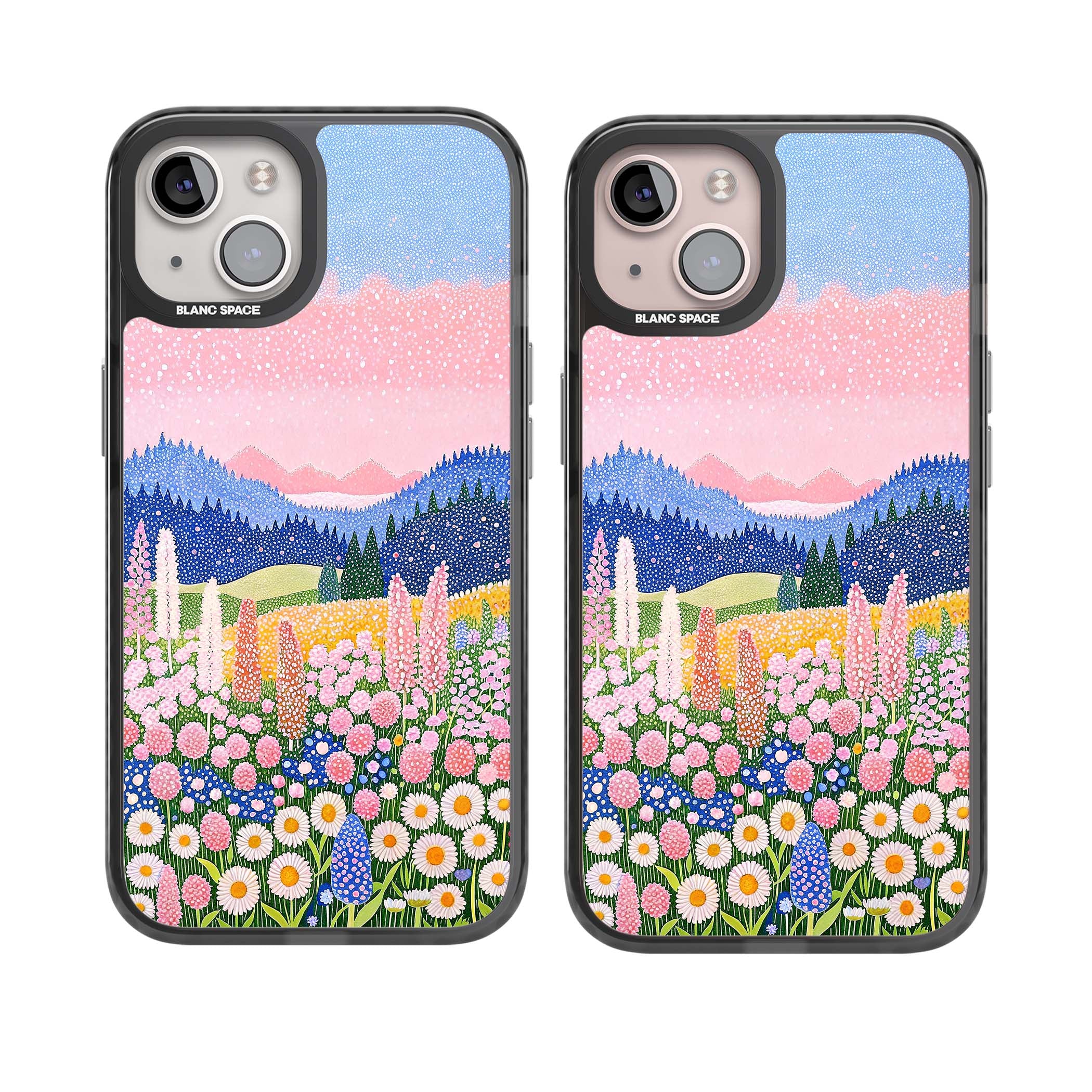 Valley Horizon cottagecore iPhone case | Black Impact case for iPhone 13, iPhone 14, iPhone 15