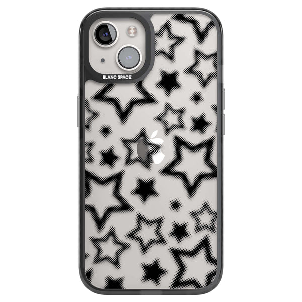 Black Halftone Stars (Clear)