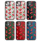 Disco Cherry Pattern Black Impact Phone Case for iPhone 13, iPhone 14, iPhone 15