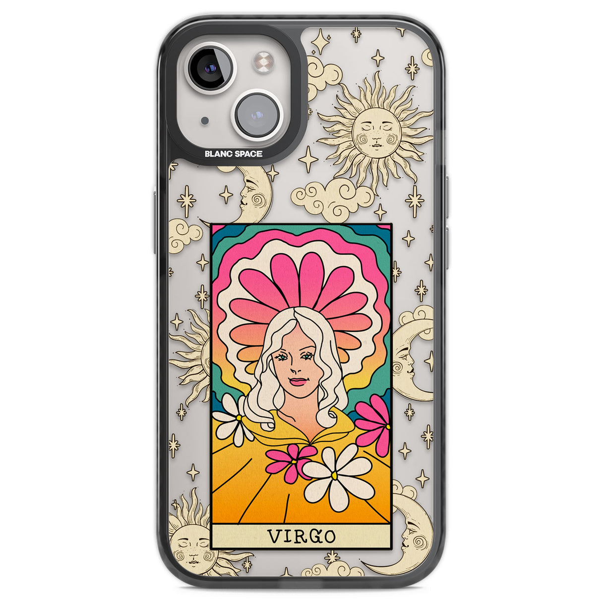 Celestial Zodiac - Virgo Black Impact Phone Case for iPhone 13, iPhone 14, iPhone 15