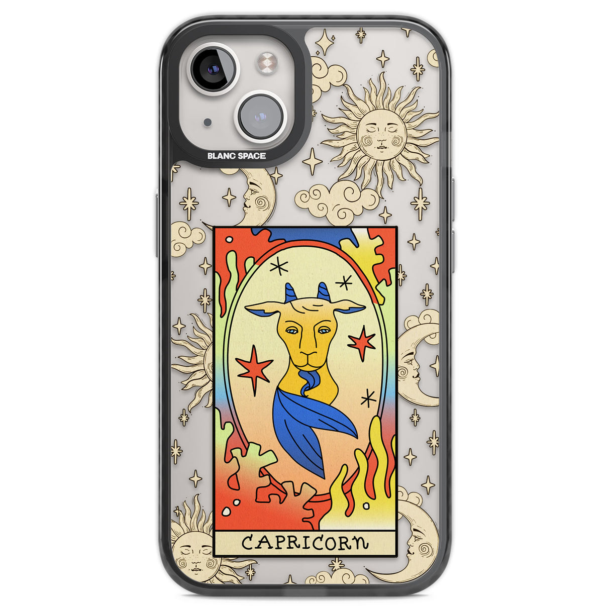 Celestial Zodiac - Capricorn Black Impact Phone Case for iPhone 13, iPhone 14, iPhone 15