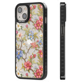 Vintage Vines & Flowers Black Impact Phone Case for iPhone 13, iPhone 14, iPhone 15