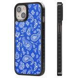 Blue Bandana Black Impact Phone Case for iPhone 13, iPhone 14, iPhone 15