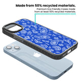 Blue Bandana Black Impact Phone Case for iPhone 13, iPhone 14, iPhone 15