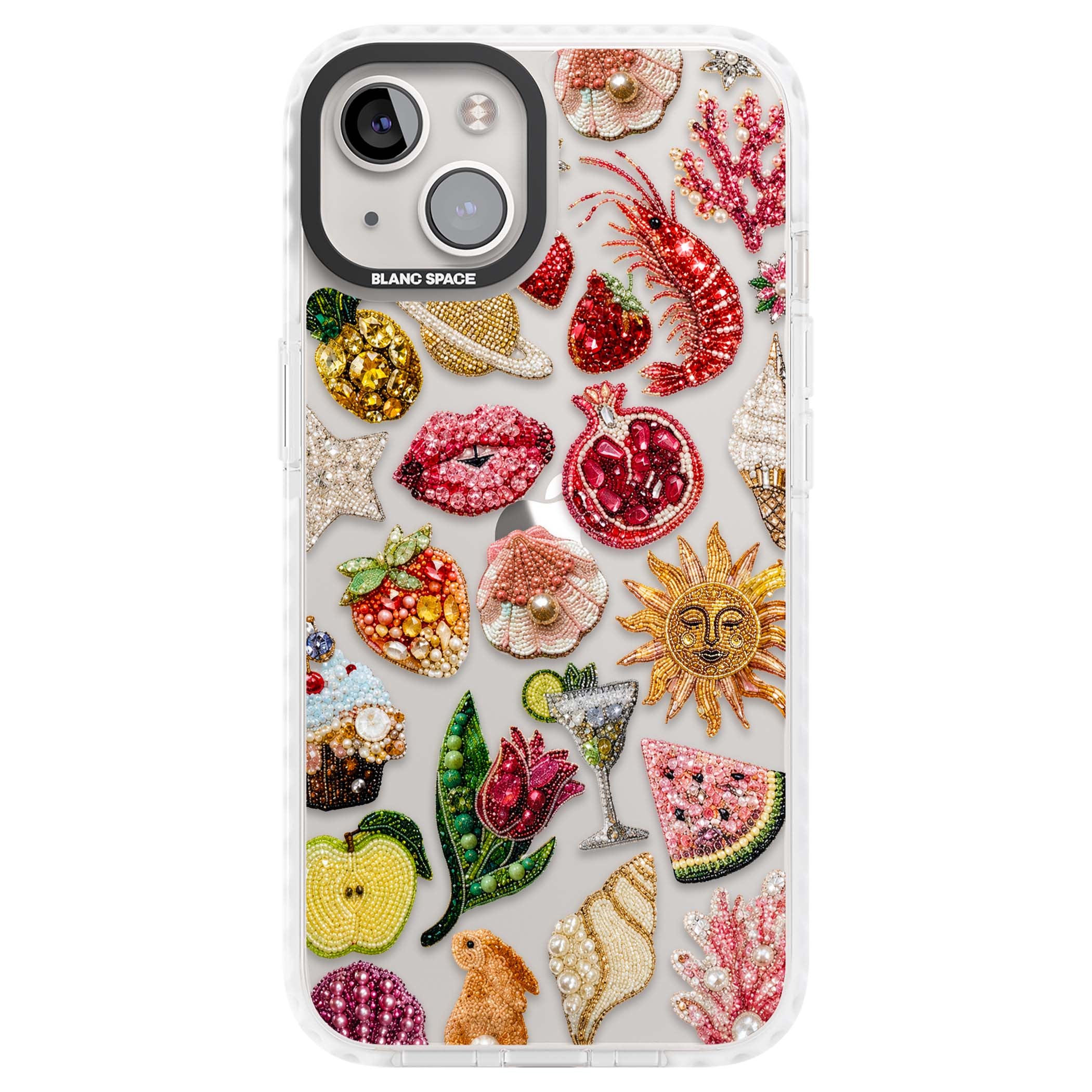 Beaded Riviera coquette iPhone case | Clear Impact case for iPhone 13, iPhone 14, iPhone 15