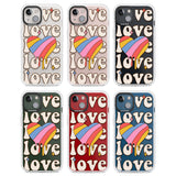 Groovy Love Clear Impact Phone Case for iPhone 13, iPhone 14, iPhone 15