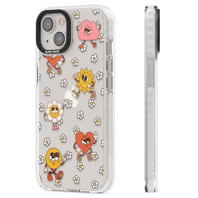 Daisies & Friends Clear Impact Phone Case for iPhone 13, iPhone 14, iPhone 15