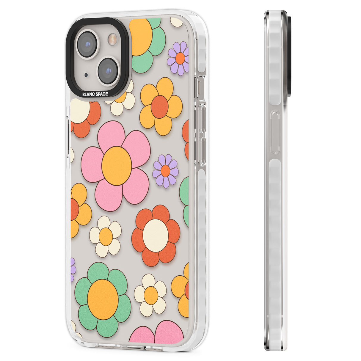 Groovy Blossoms Clear Impact Phone Case for iPhone 13, iPhone 14, iPhone 15