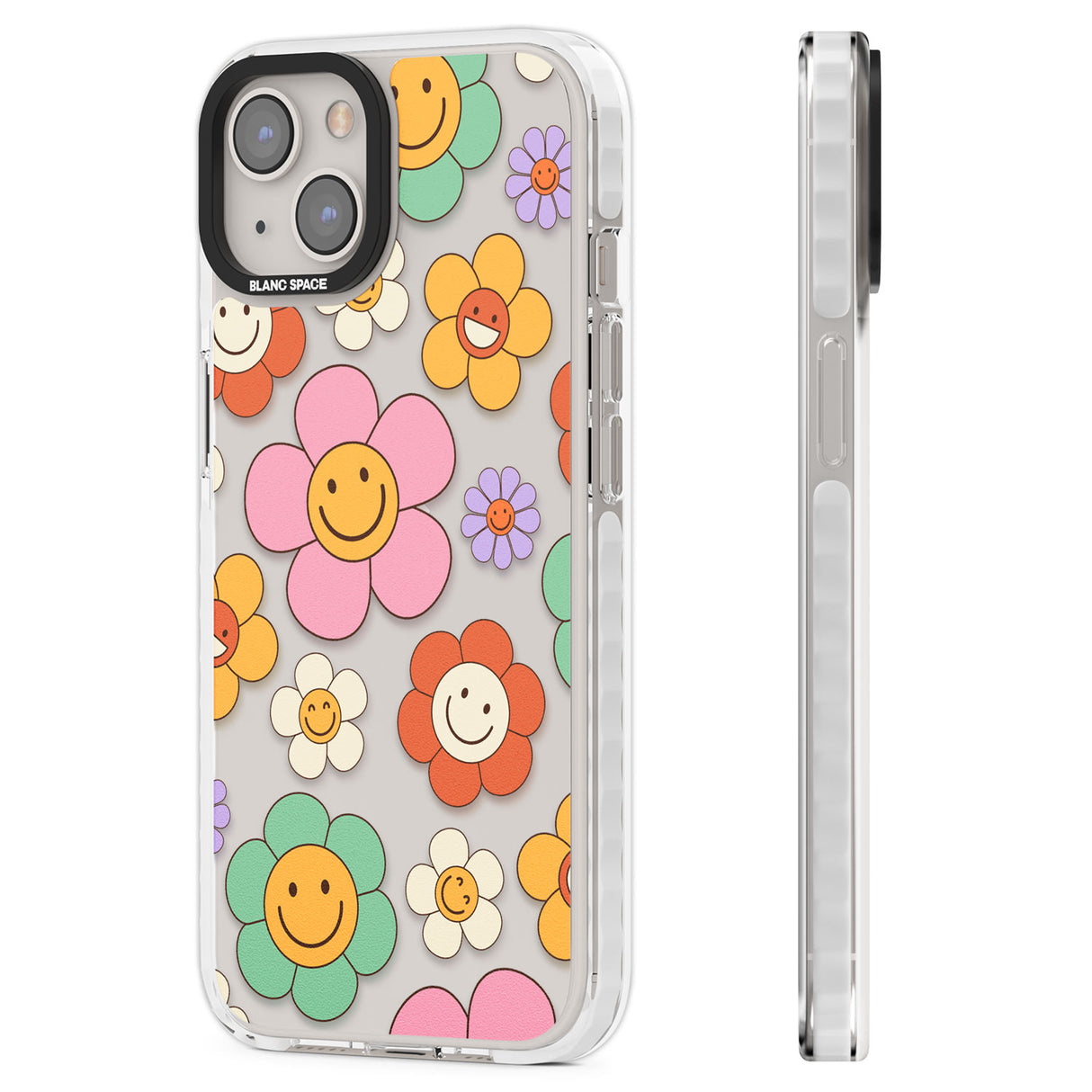 Happy Blossoms Clear Impact Phone Case for iPhone 13, iPhone 14, iPhone 15