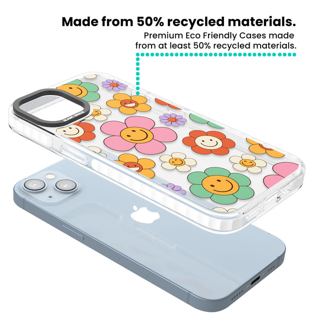 Happy Blossoms Clear Impact Phone Case for iPhone 13, iPhone 14, iPhone 15