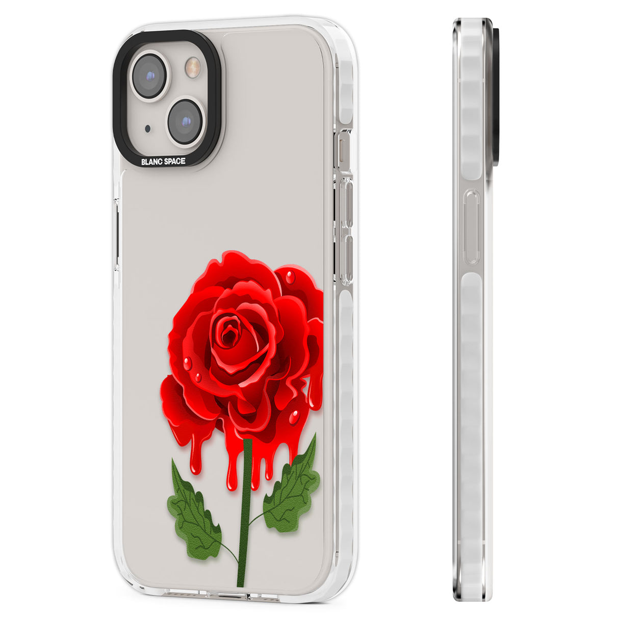Melting Rose Clear Impact Phone Case for iPhone 13, iPhone 14, iPhone 15