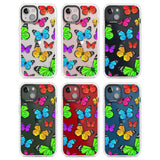 Vibrant Butterflies Clear Impact Phone Case for iPhone 13, iPhone 14, iPhone 15