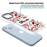 Personalised Cherry Pattern Clear Impact Phone Case for iPhone 13, iPhone 14, iPhone 15