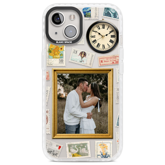 Personalised Vintage Photo Frame Collage Clear Impact Phone Case for iPhone 13, iPhone 14, iPhone 15