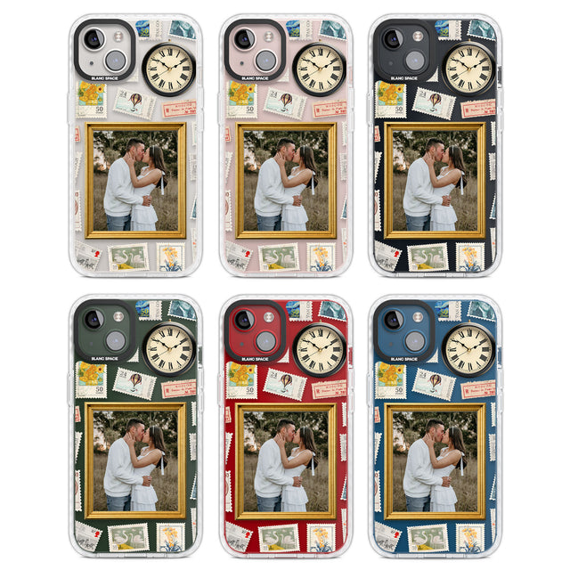 Personalised Vintage Photo Frame Collage Clear Impact Phone Case for iPhone 13, iPhone 14, iPhone 15