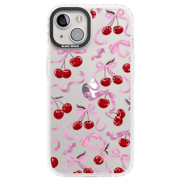 Pink Bow & Cherries