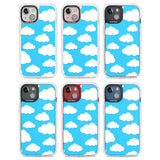 Blue Sky & Clouds Pattern Clear Impact Phone Case for iPhone 13, iPhone 14, iPhone 15