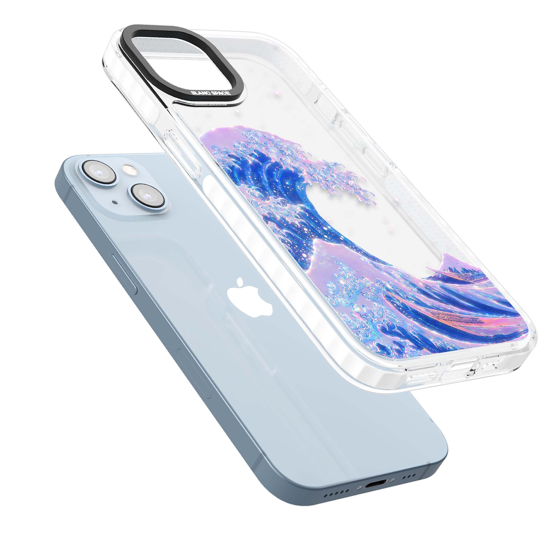 The Great Wave In Opal japanese iPhone case | Clear Impact case for iPhone 13, iPhone 14, iPhone 15