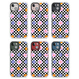 Checkered Blossom Clear Impact Phone Case for iPhone 13, iPhone 14, iPhone 15