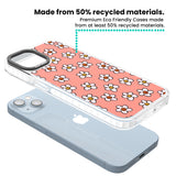 Peachy Daisy Smiles Clear Impact Phone Case for iPhone 13, iPhone 14, iPhone 15