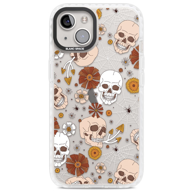 Halloween Skulls and FlowersPhone Case for iPhone 14