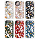 Cute Ghost and Skulls Pattern Clear Impact Phone Case for iPhone 13, iPhone 14, iPhone 15