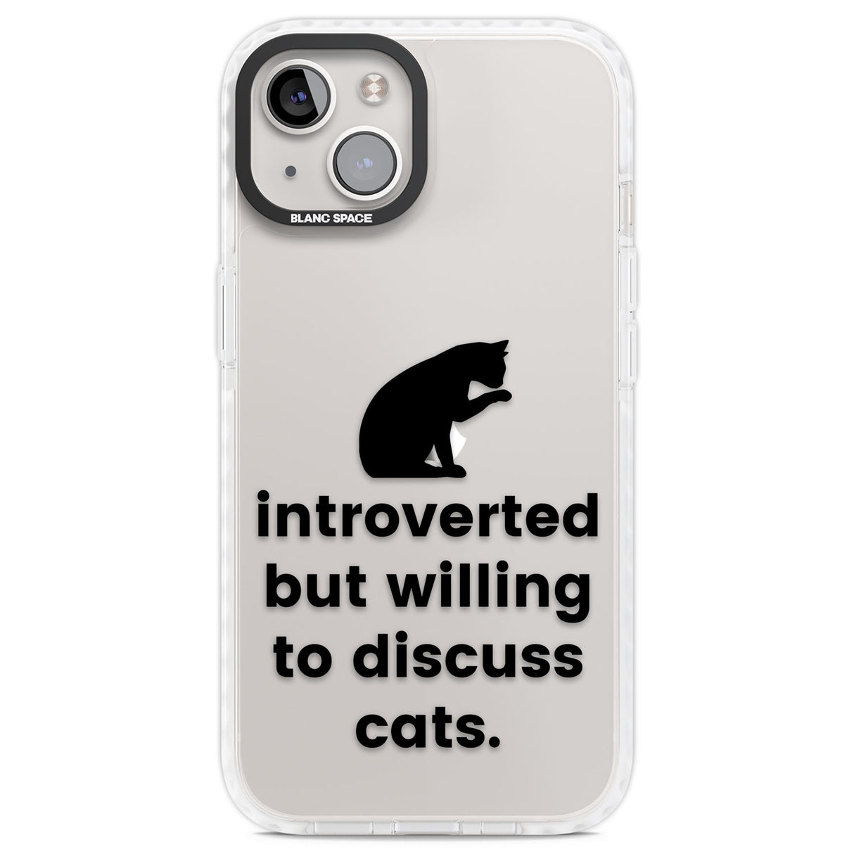 Introverted But Willing To Discuss Cats Clear Impact Phone Case for iPhone 13, iPhone 14, iPhone 15