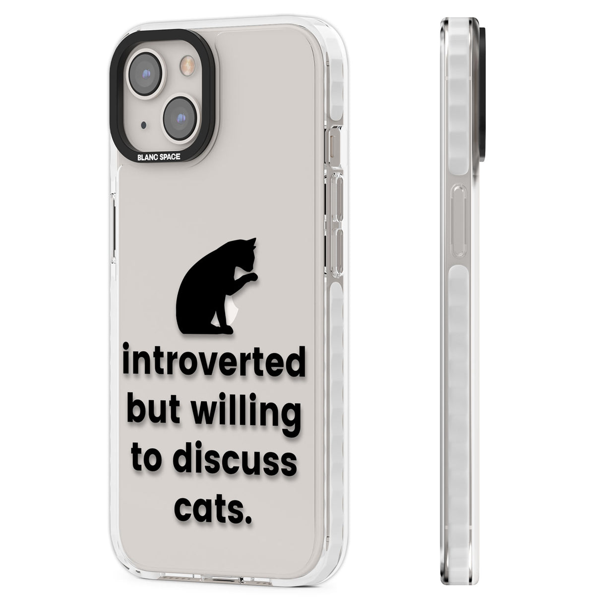 Introverted But Willing To Discuss Cats Clear Impact Phone Case for iPhone 13, iPhone 14, iPhone 15