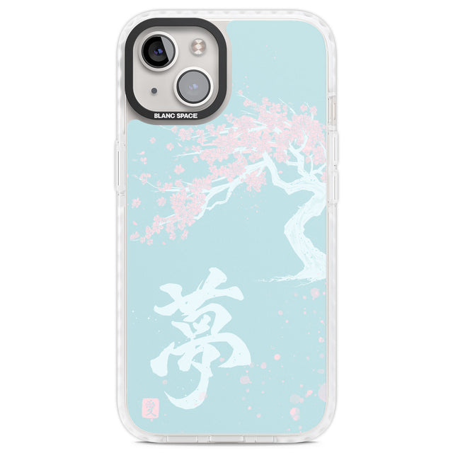 Dreams & Cherry Blossom Clear Impact Phone Case for iPhone 13, iPhone 14, iPhone 15