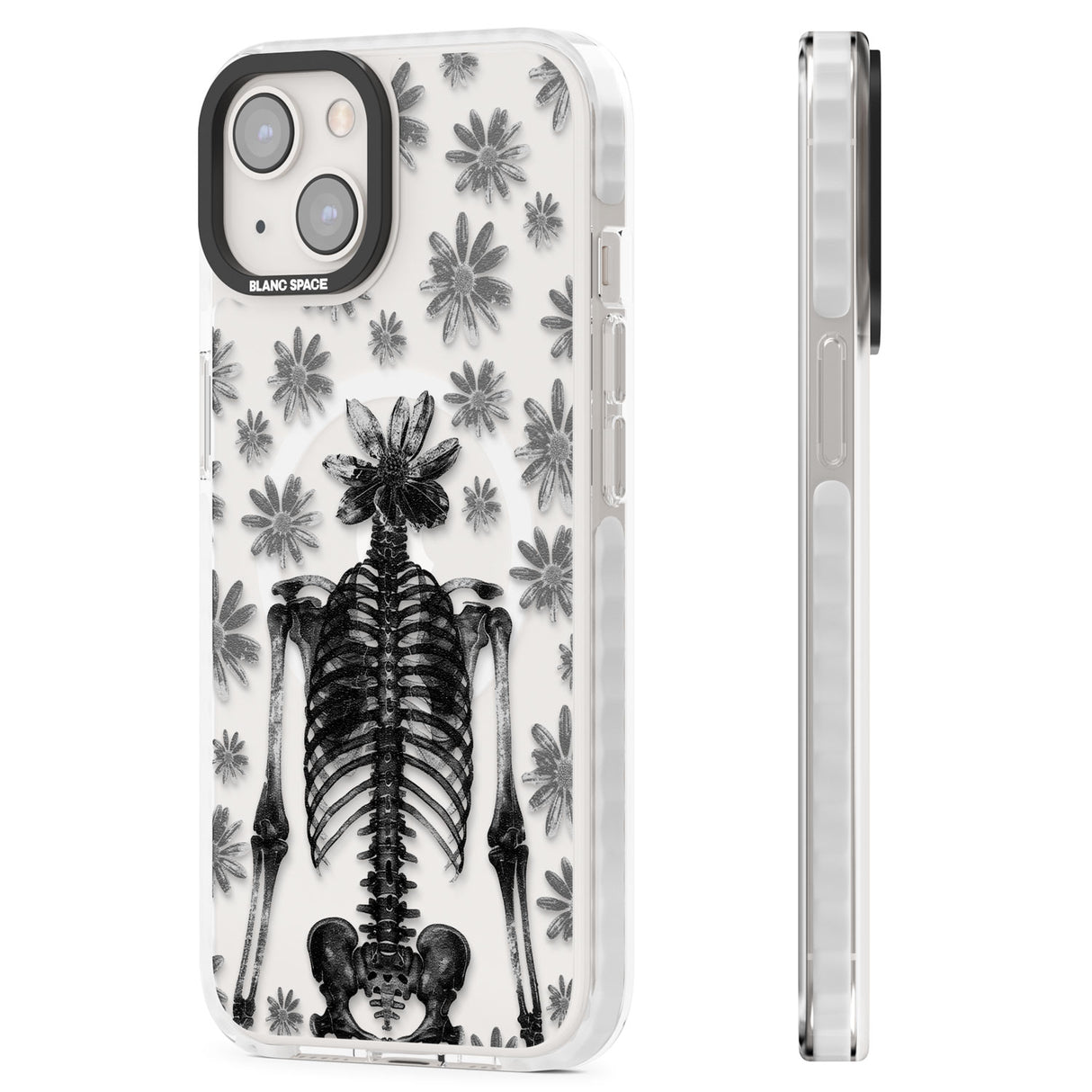 Skeleton Flower Magsafe Impact Phone Case for iPhone 13, iPhone 14, iPhone 15