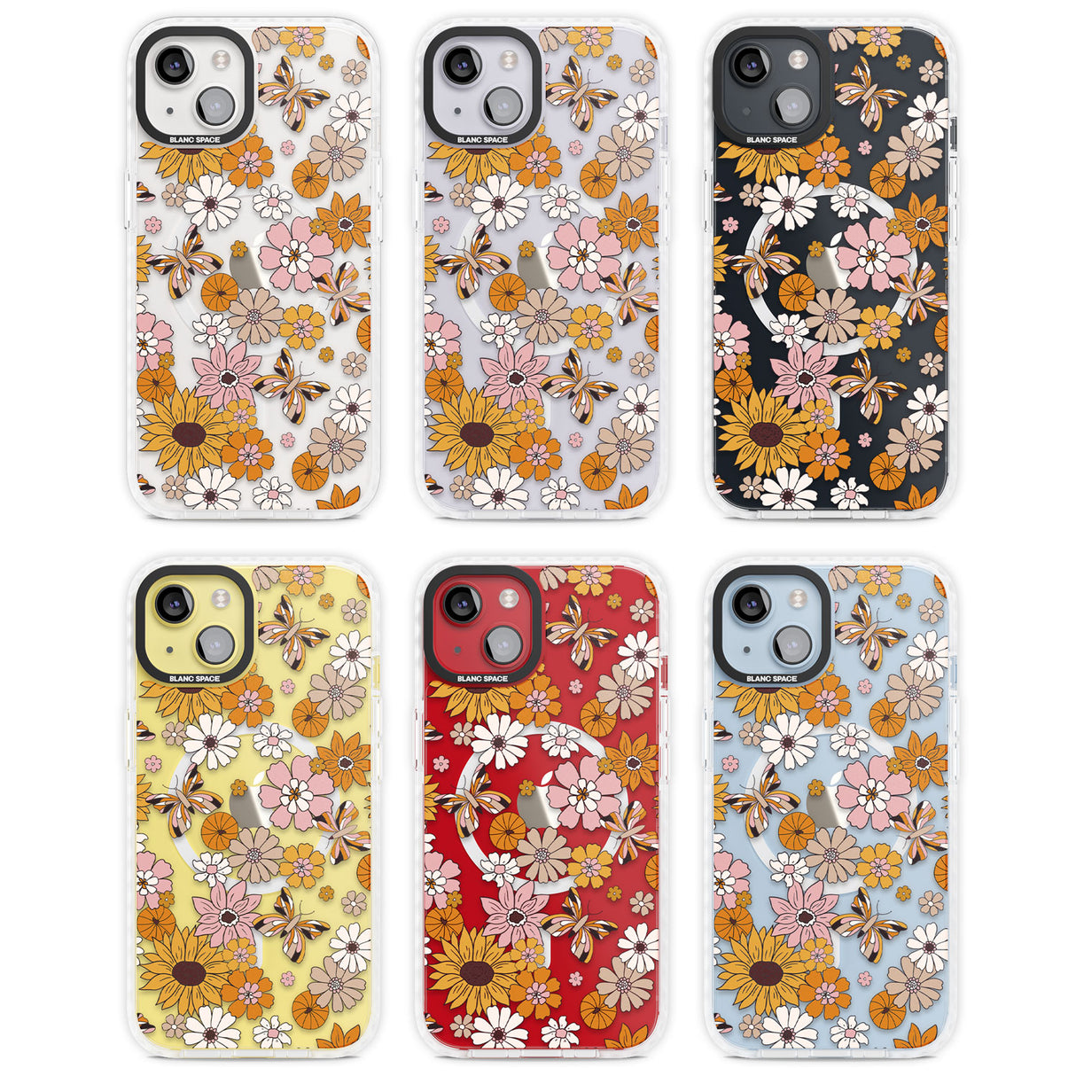 Butterfly & Bloom Autumn Floral Magsafe Impact Phone Case for iPhone 13, iPhone 14, iPhone 15