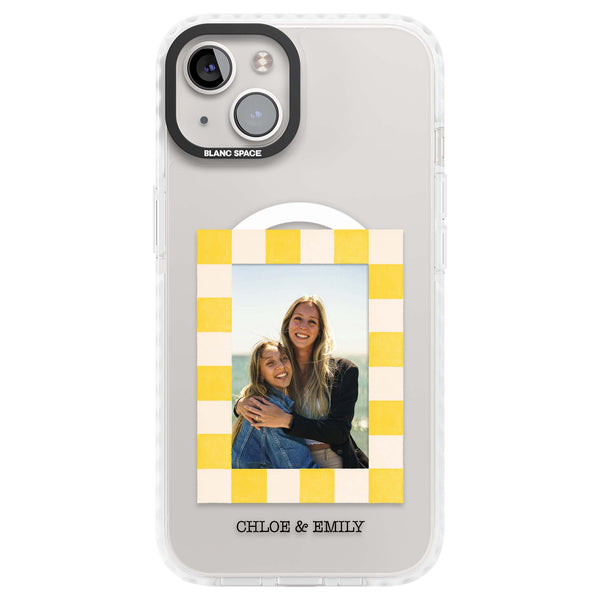 Personalised Yellow Check Photo