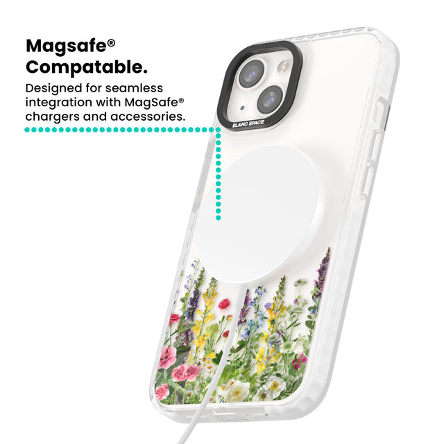 Personalised Garden Wildfowers Magsafe Impact Phone Case for iPhone 13, iPhone 14, iPhone 15