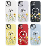 Personalised April Wildfowers Magsafe Impact Phone Case for iPhone 13, iPhone 14, iPhone 15