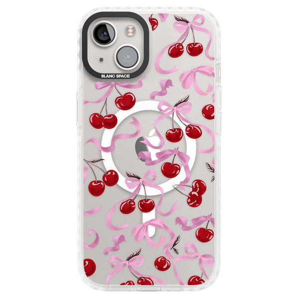 Pink Bow & Cherries
