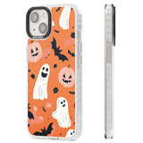 Orange Halloween Pattern Magsafe Impact Phone Case for iPhone 13, iPhone 14, iPhone 15