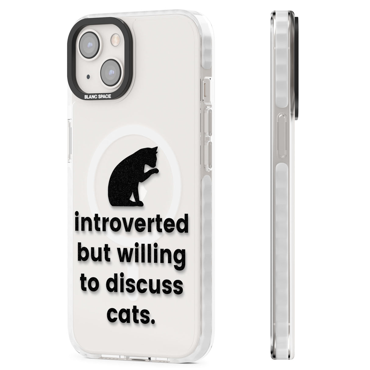 Introverted But Willing To Discuss Cats Magsafe Impact Phone Case for iPhone 13, iPhone 14, iPhone 15