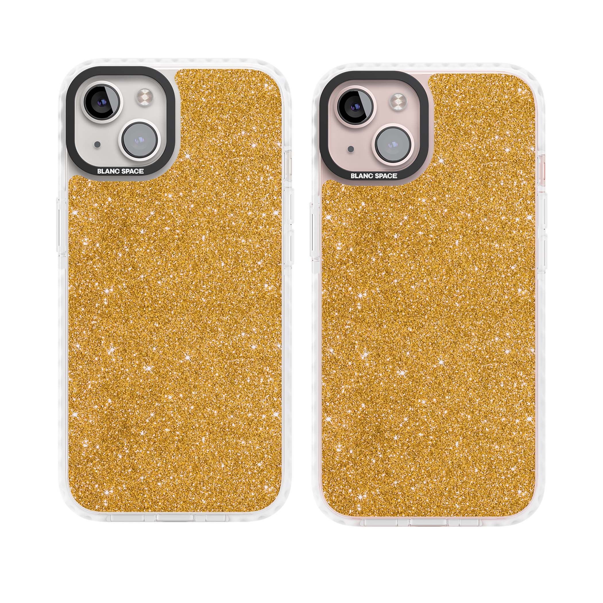 Gold Glitter gold glitter iPhone case featuring a shimmering sparkle wallpaper design in luxury gold | Impact Magsafe case for iPhone 13, iPhone 14, iPhone 15
