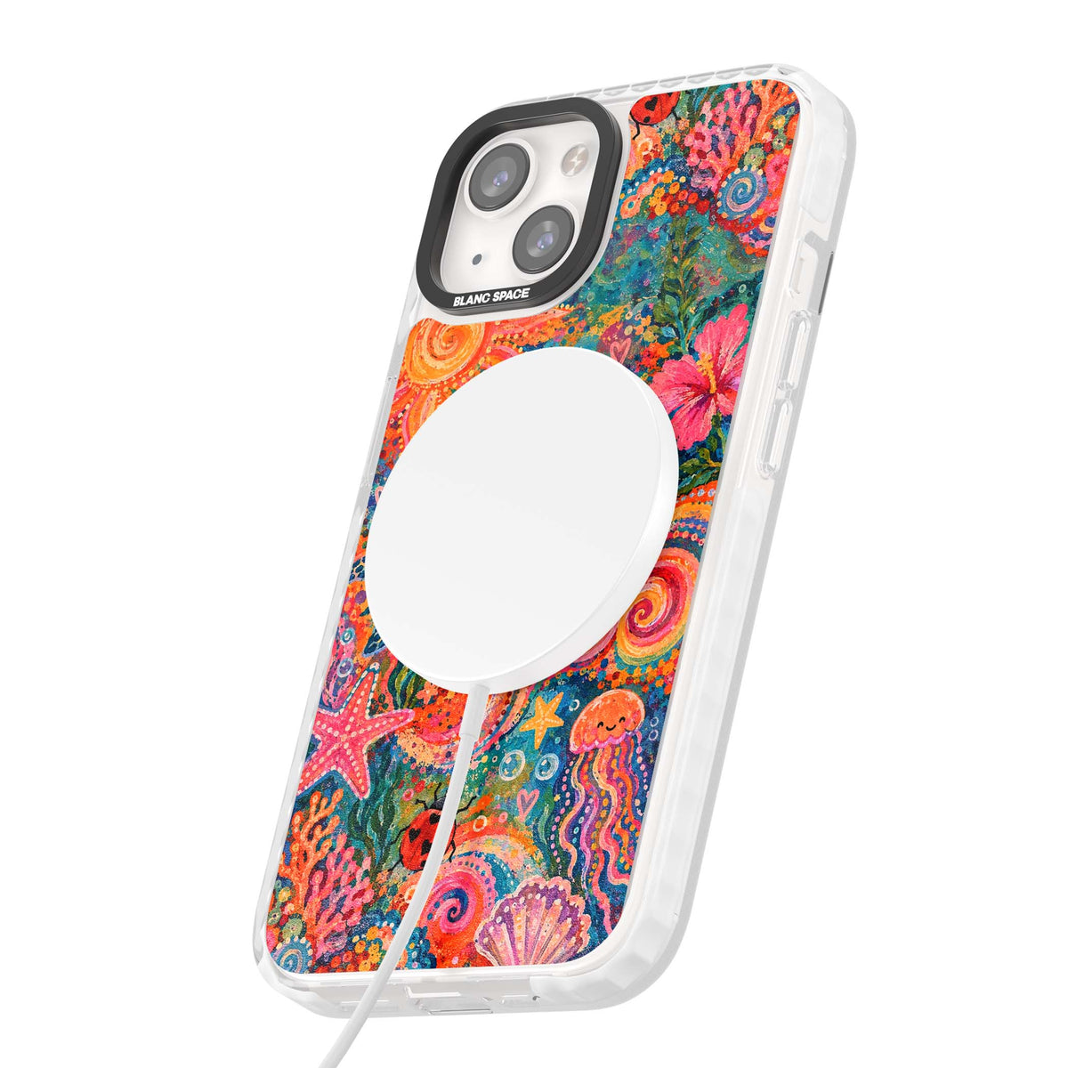 Coral Whimsy for her iPhone case | Impact Magsafe case for iPhone 13, iPhone 14, iPhone 15