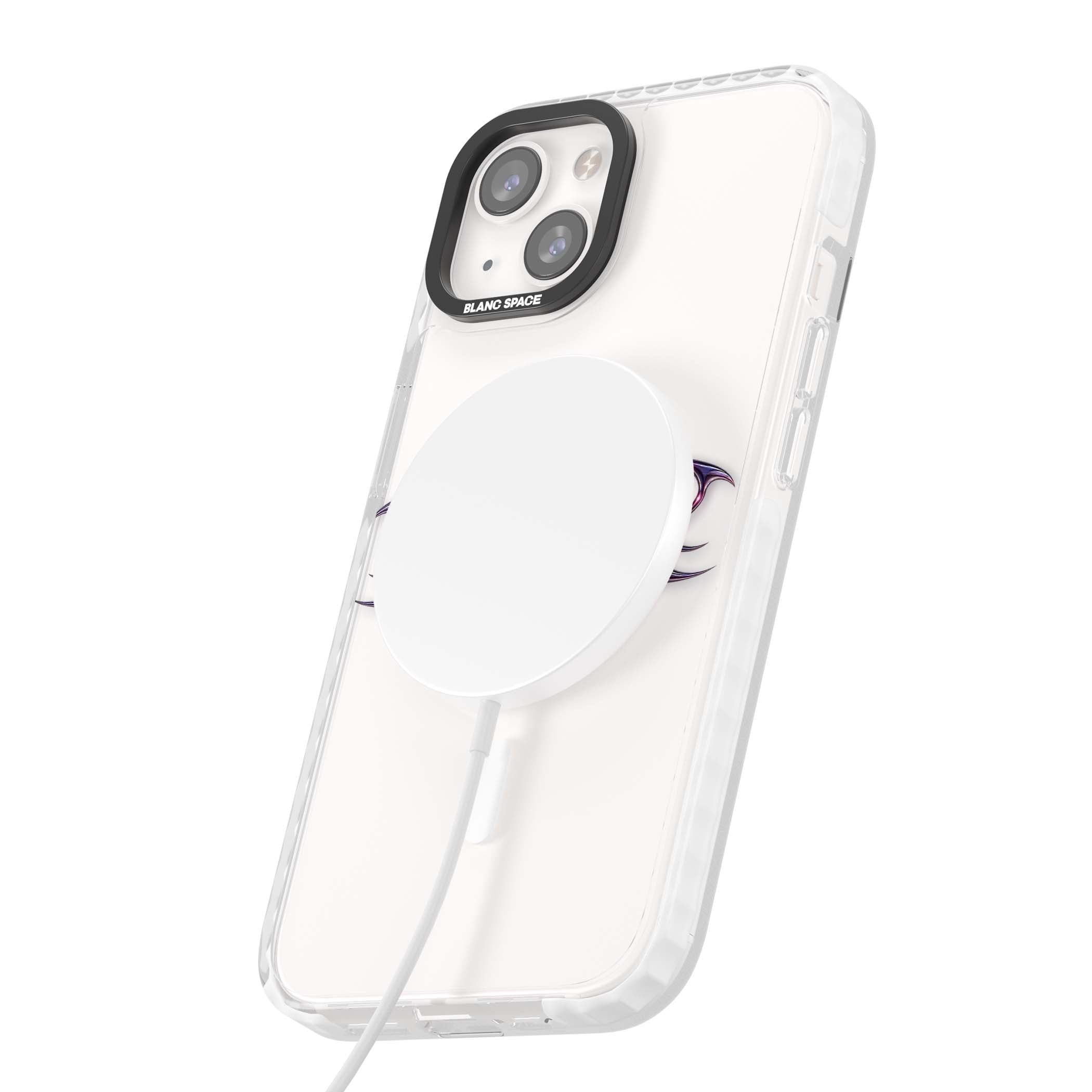 Pink Chrome Heart y2k iPhone case | Impact Magsafe case for iPhone 13, iPhone 14, iPhone 15