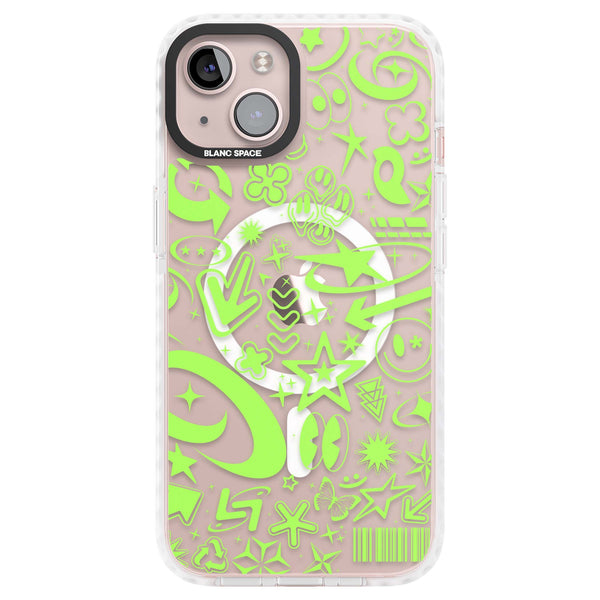 Neon Green Y2K Pattern