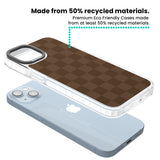 CHOCOLATE CHECKERED Clear Impact Phone Case for iPhone 13, iPhone 14, iPhone 15