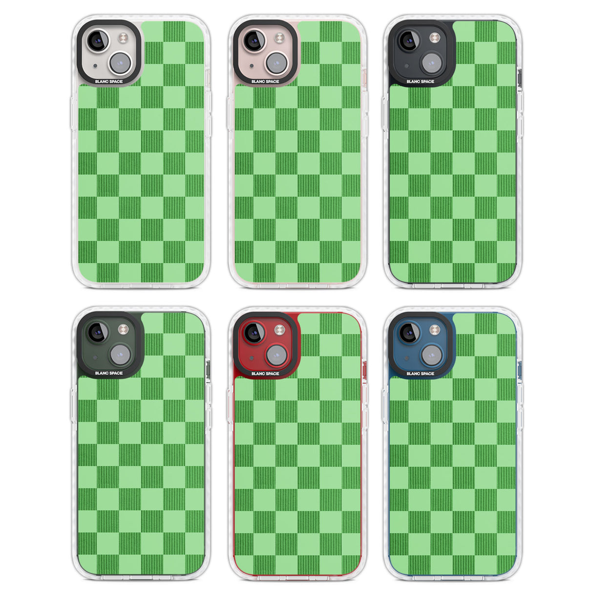 SEAFOAM CHECKERED Clear Impact Phone Case for iPhone 13, iPhone 14, iPhone 15