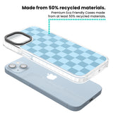 SKYBLUE CHECKERED Clear Impact Phone Case for iPhone 13, iPhone 14, iPhone 15